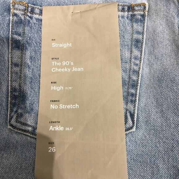 Everlane The 90s Cheeky Jeans Vintage Sundrenched Blue 26 NWT - Picture 13 of 14